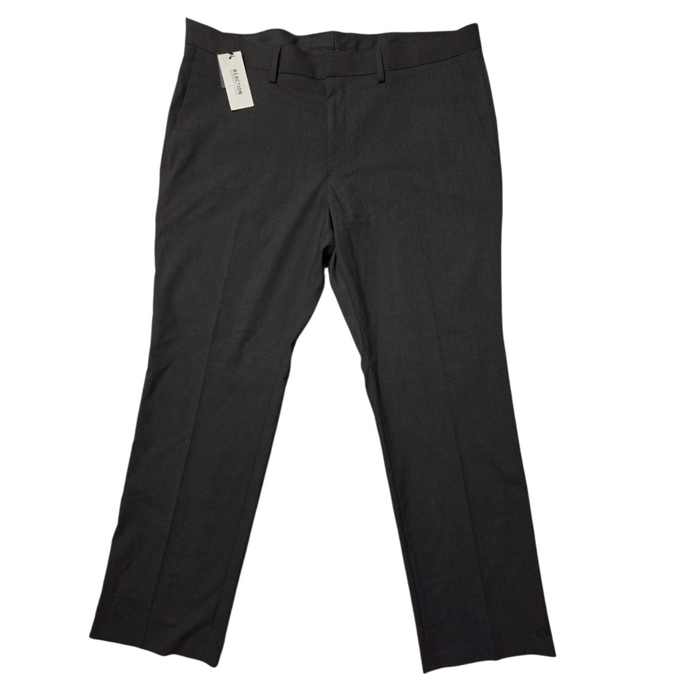 Kenneth Cole Reaction Heather Brown Subtle Plaid Dress Pants 39x29 NWT Straight